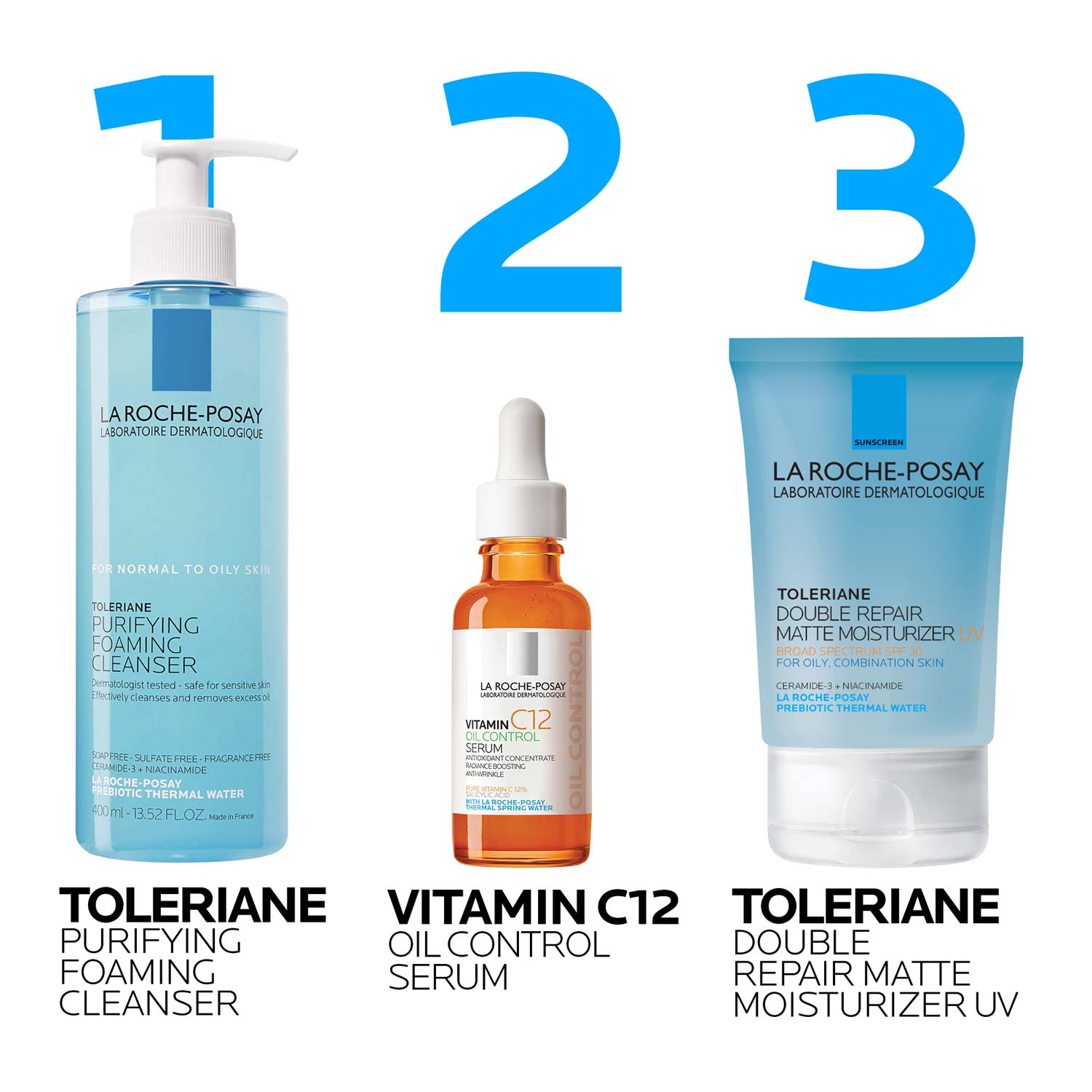 Toleriane Double Repair Matte Face Moisturizer SPF 30 for Oily Skin