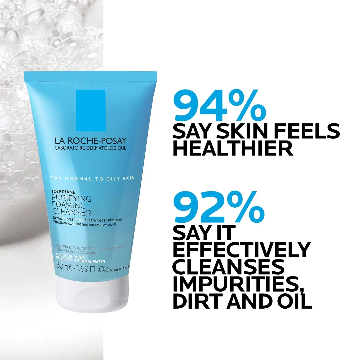Toleriane Purifying Foaming Cleanser & Toleriane Double Repair Face Moisturizer Travel Set